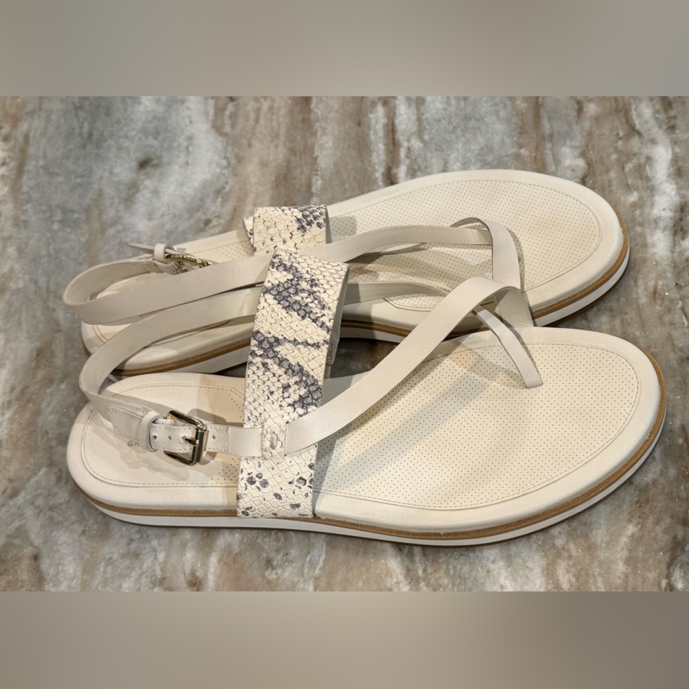 Women’s COLE HAAN Grand Series Mandy thong flat leather sandals- Size 10 - Picture 4 of 7